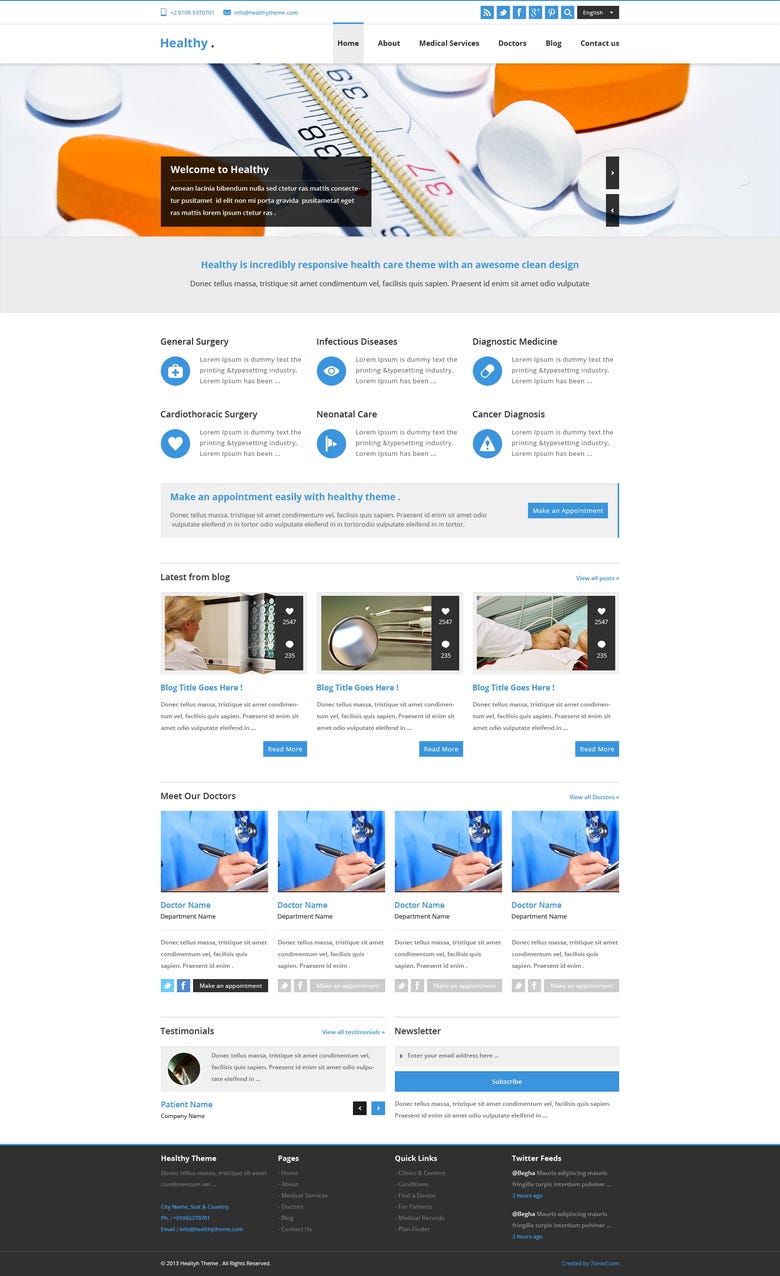 Healthy– Awesome Medical Joomla-3X Template