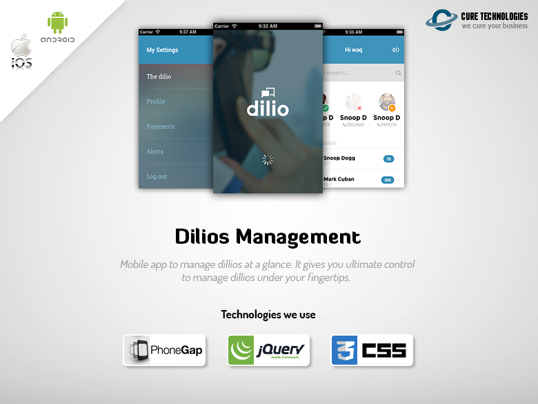 Dilios Management App