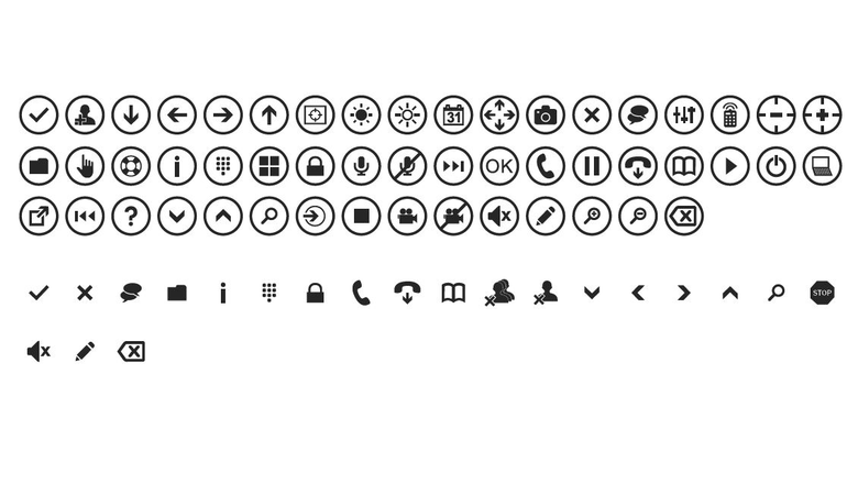 Flat type Icons