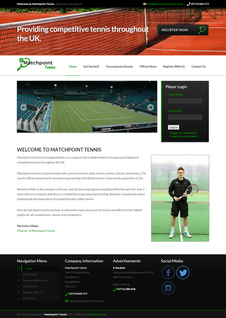 Player website