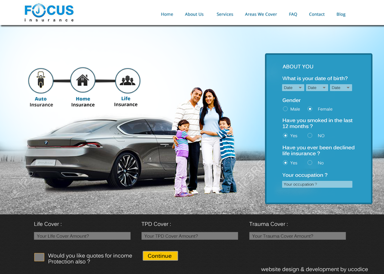 Insurance website design