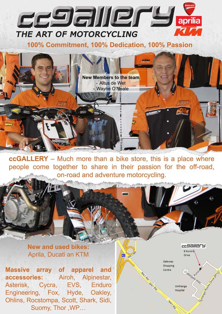 Advert for a off road bike company