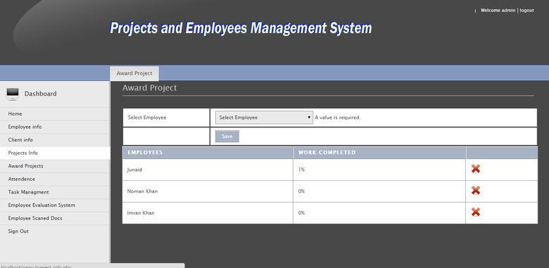 Project Management System(Core PHP )