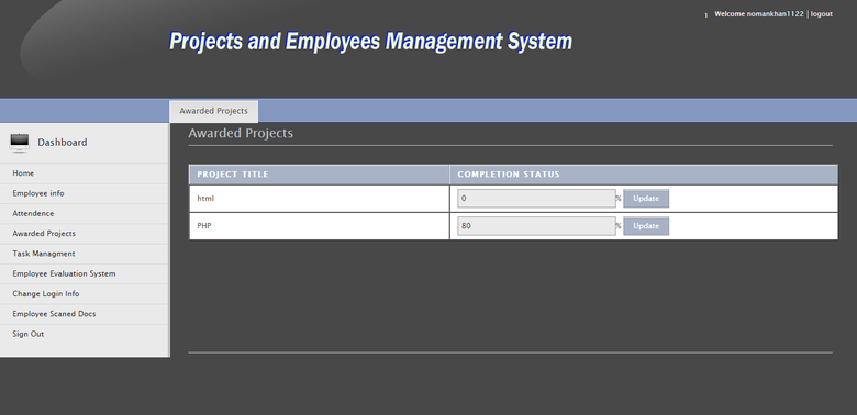 Project Management System(Core PHP )