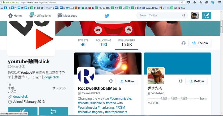 Twitter follower (Japan)
