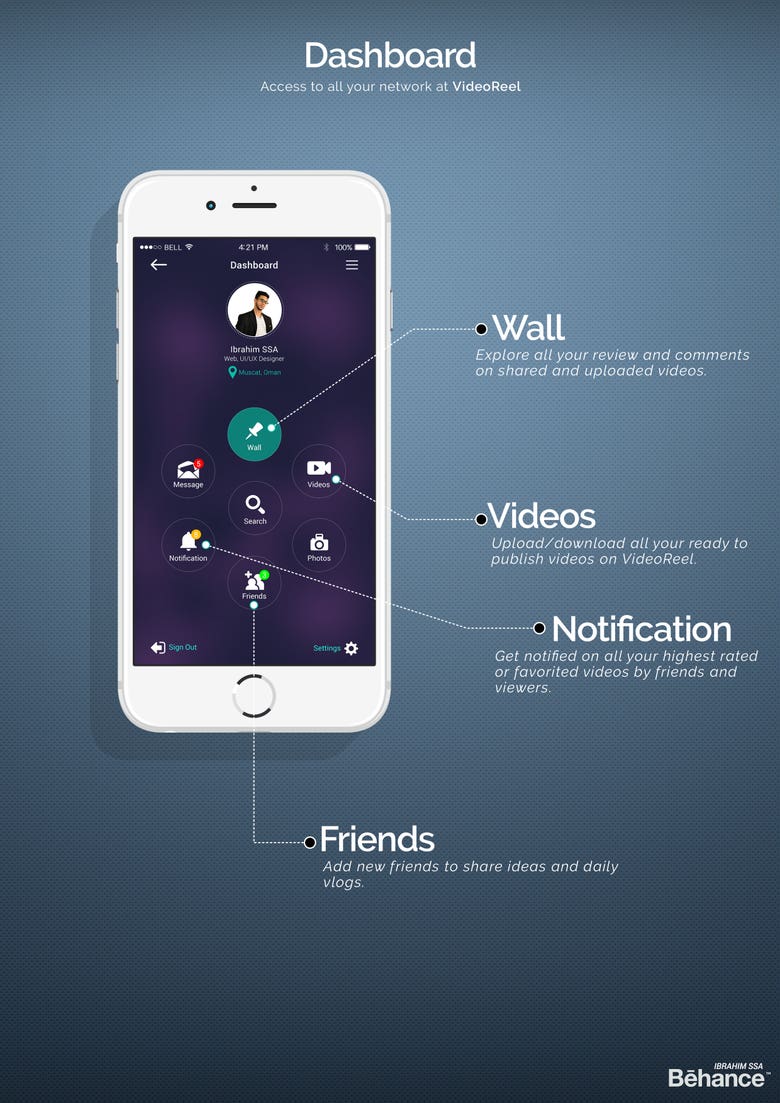 VideoReel Mobile App UI Design