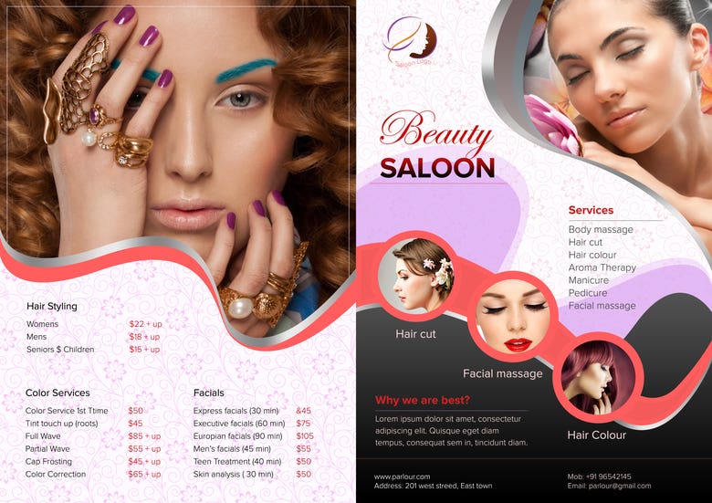 Beauty parlor Brochure