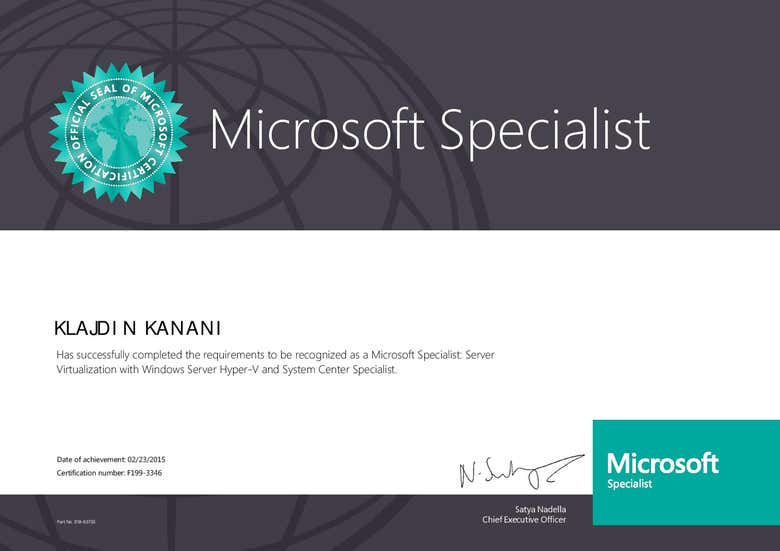 Microsoft Specialist for Server Virtualization with Hyper-V