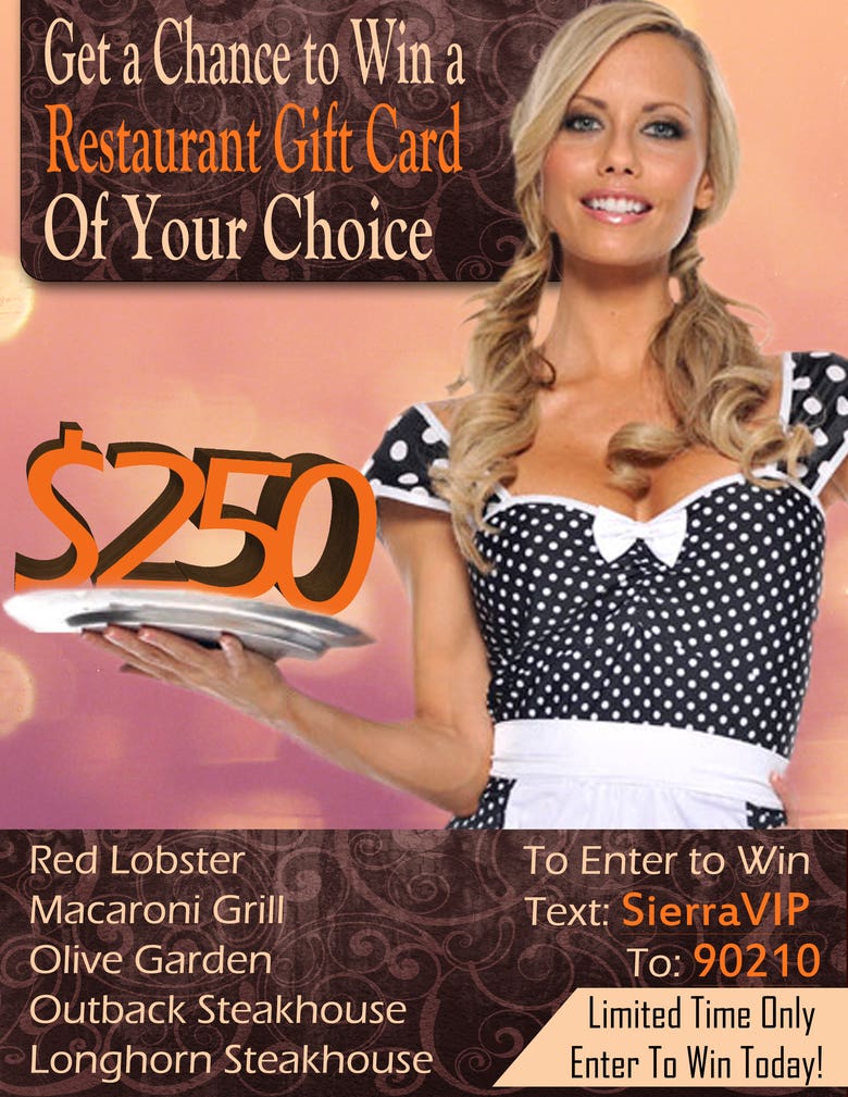 Restaurant Gift Card Flyer