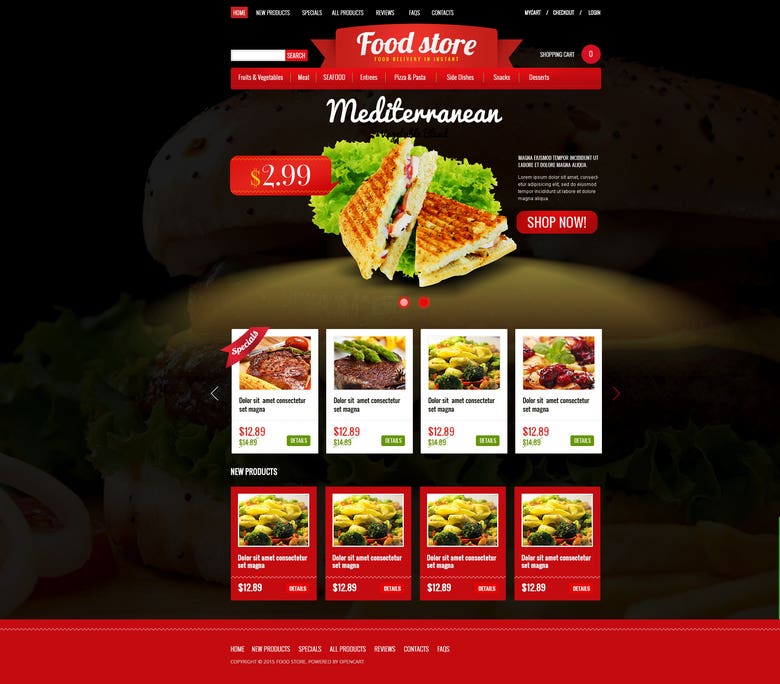 Food Store Website Design