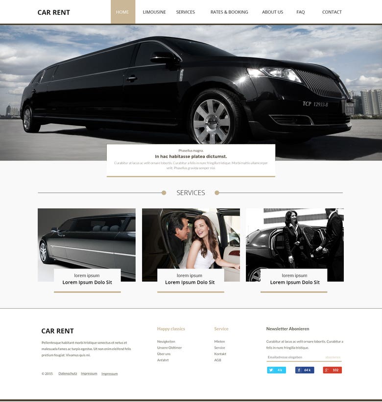 Limousin Car Rental Website