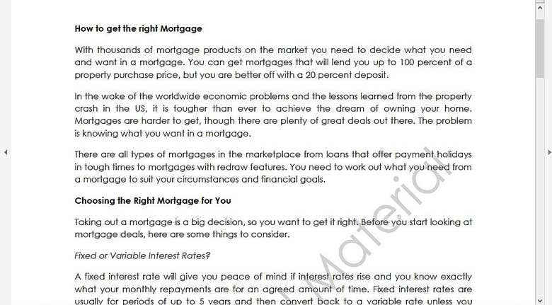 How to get the right mortgage