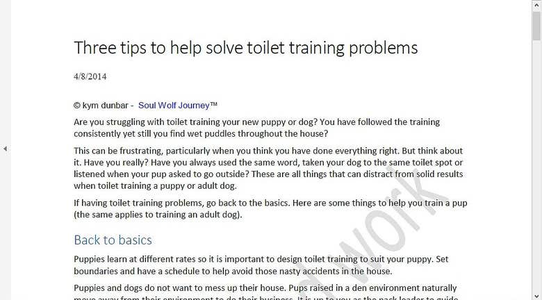 Solve toilet training problems
