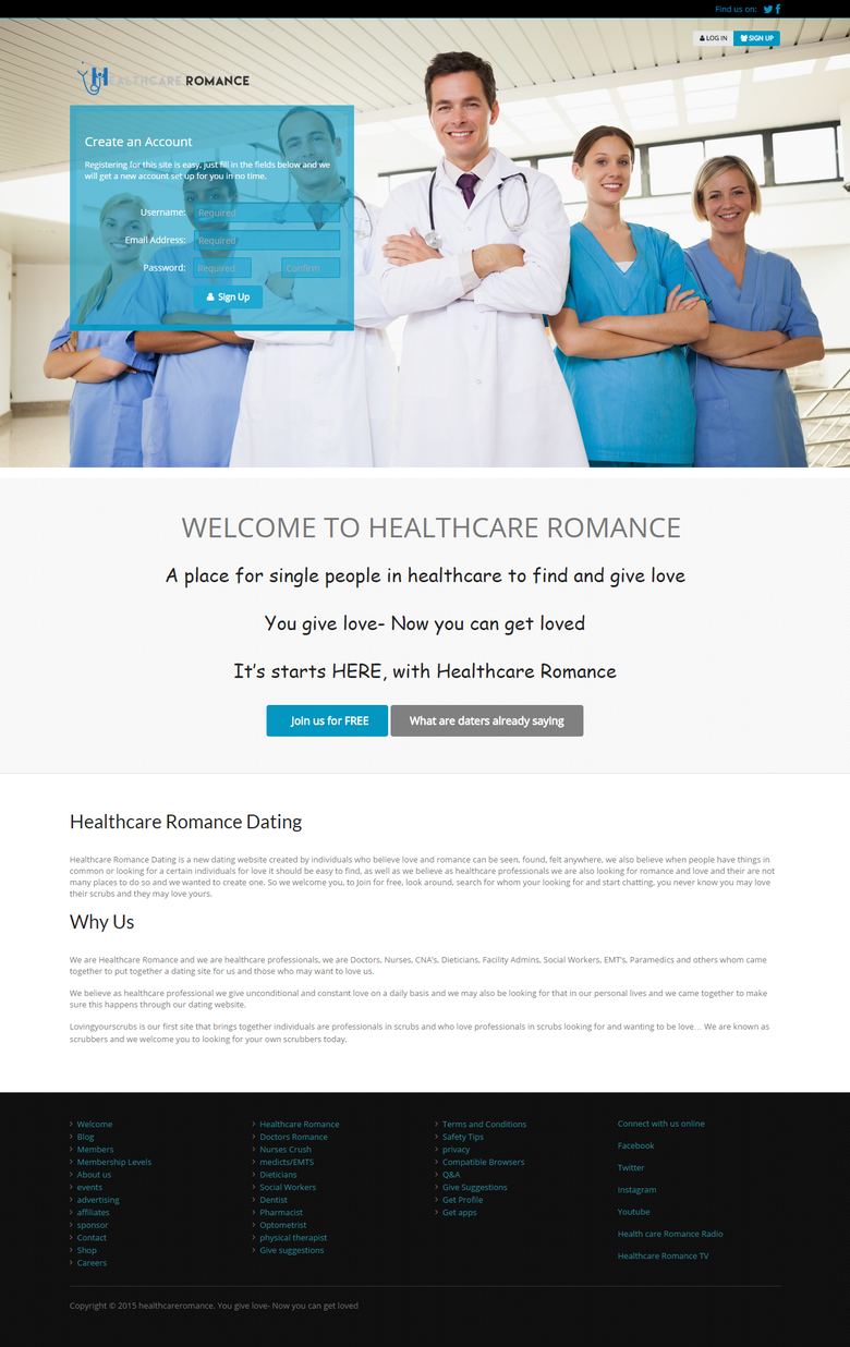 Health Care Romance Dating WebSite