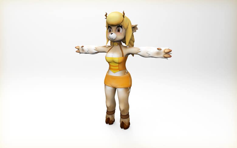 3D character_Deer girl