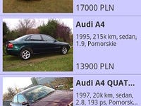 Android car classifieds app