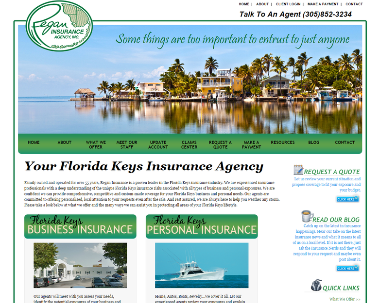 WordPress Insurance Company Site