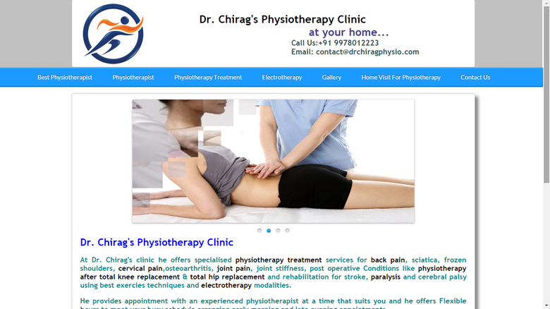 Dr. Chirag physiotherapy website