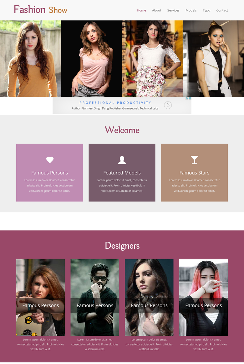 Fashion Show Web Portal