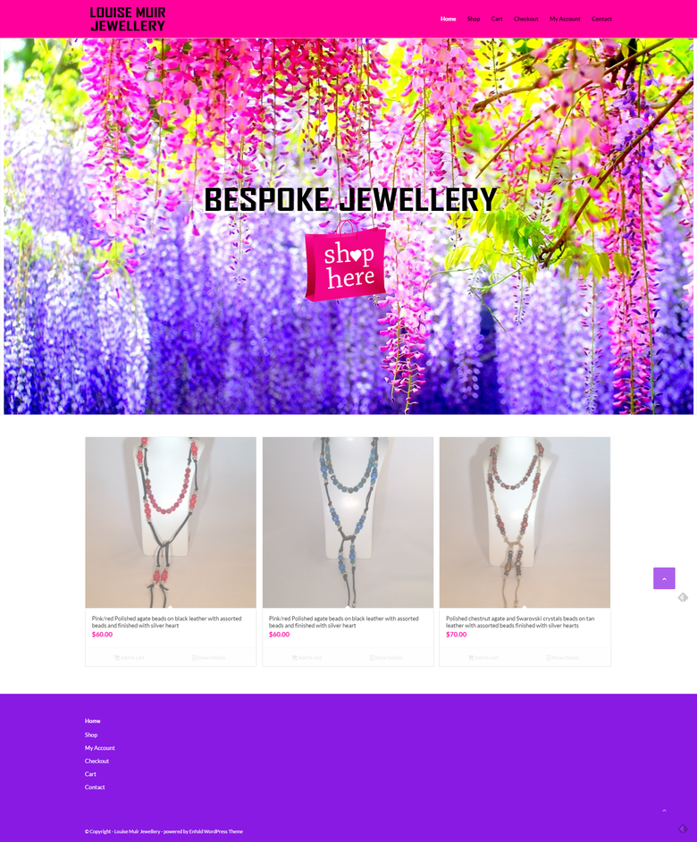 Louise Muir Jewellery ecommerce site