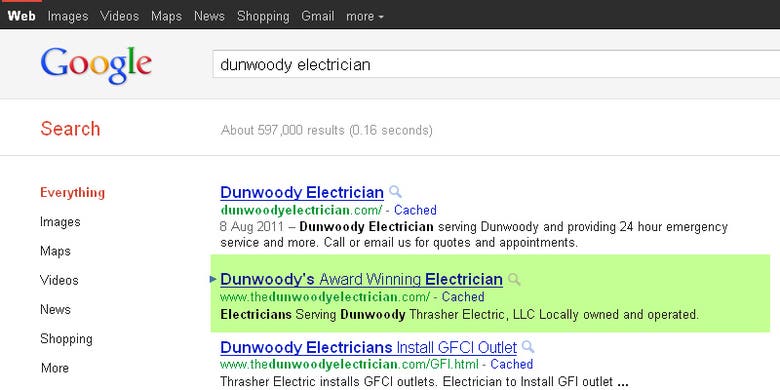 ranked #1 electrician dunwoody