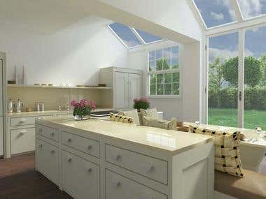 Kitchen, 3D modeling and visualization