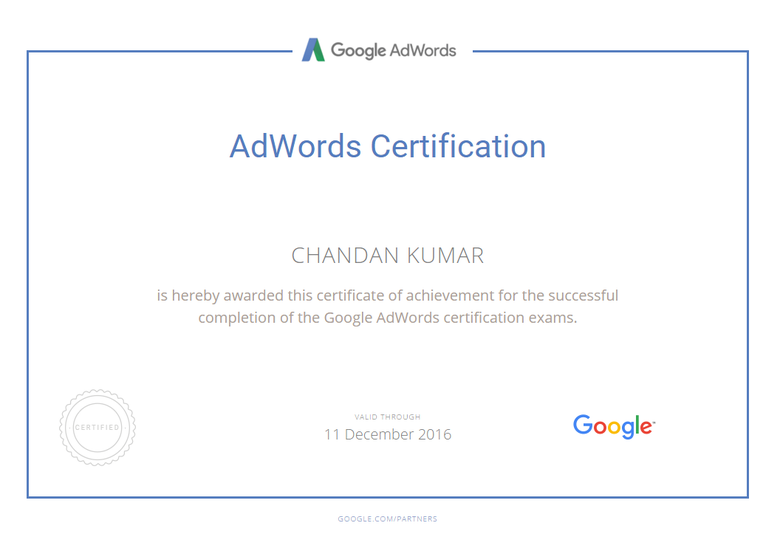 Adwords Certified Professional