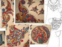 Kalamkari - Hand painted fabrics with Natural dye