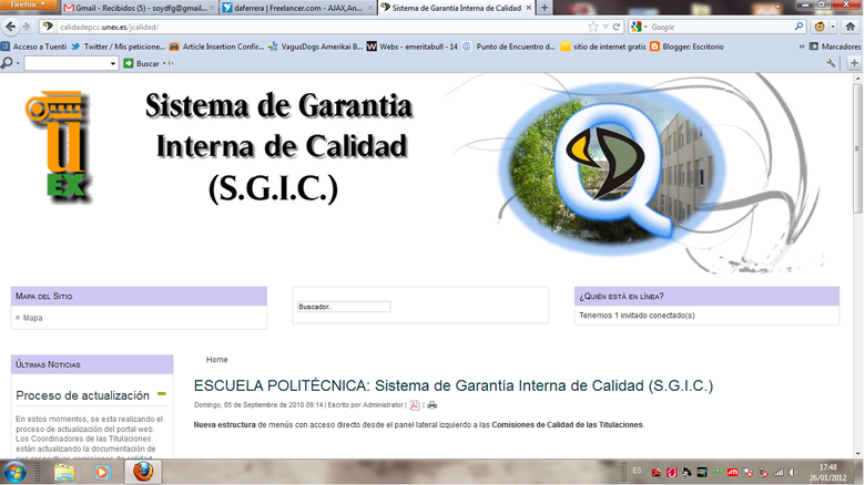 Portal Web Servicio Calidad y Garant&Atilde;&shy;a
