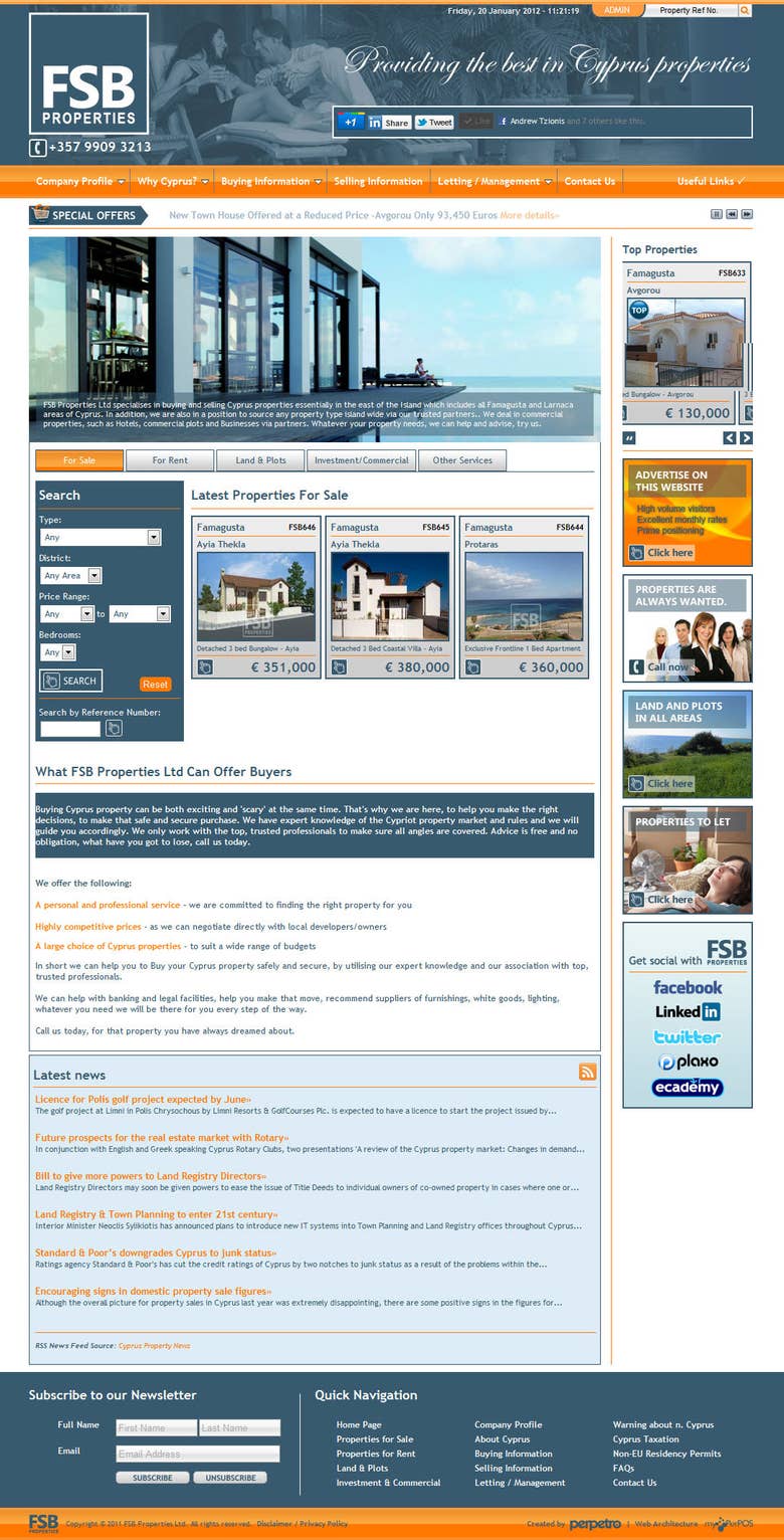 FSB Properties Real Estate Website
