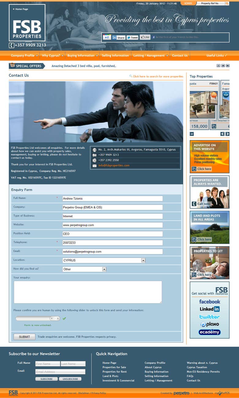 FSB Properties Real Estate Website