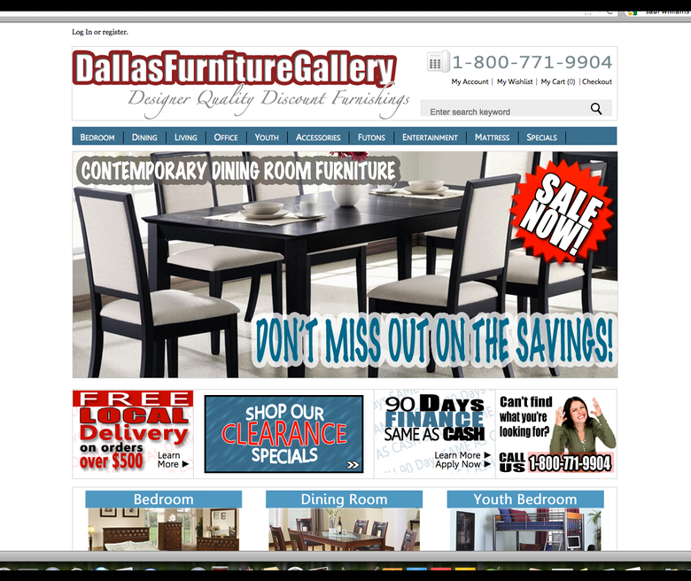 DFW Furniture Gallery conversion from Prostores to Magento