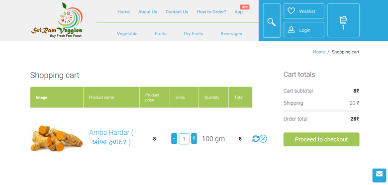 SriRam Veggies Online Store To Buy Fresh Veggies and Fruit