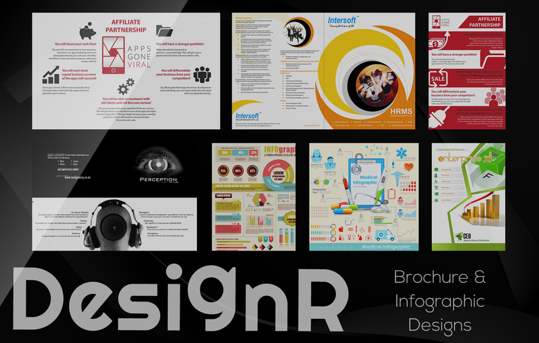 Brochure and infographic designs
