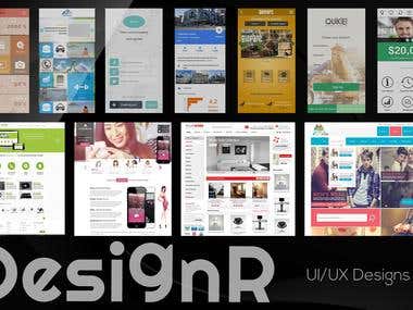 App and website designs