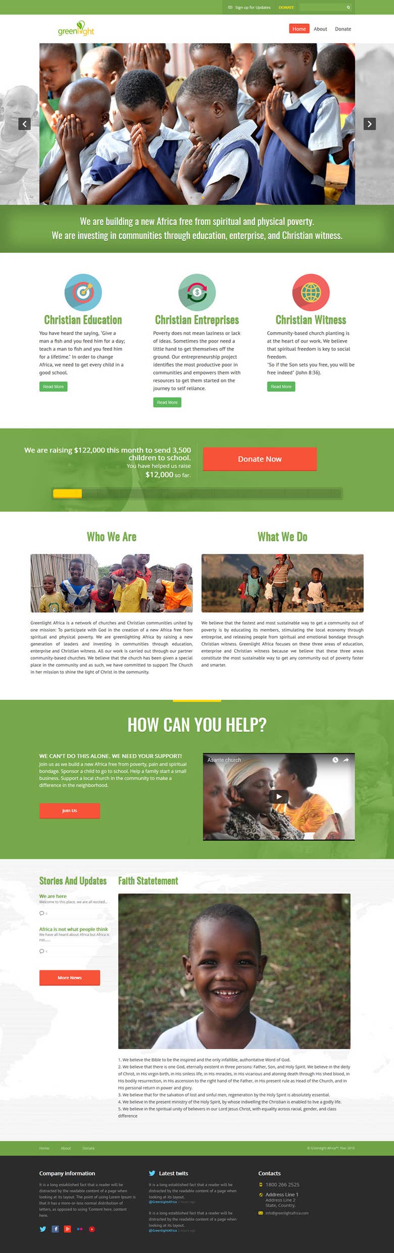 GreenlightAfrica.org WordPress Website
