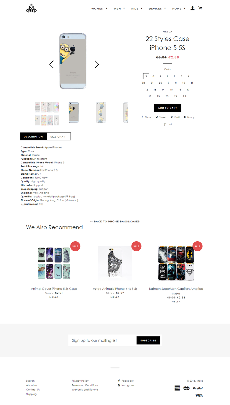 Product page customization on Brooklyn Shopify theme