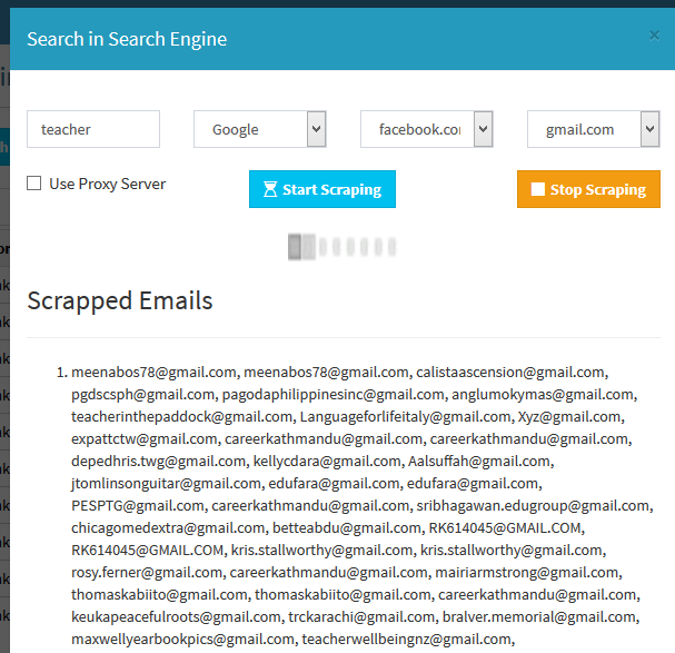 Email scrapper tool