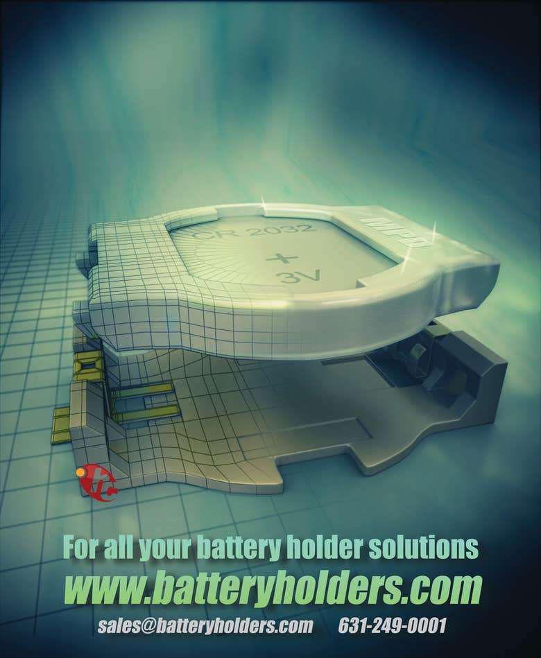 3D Model - Battery and Holder Engineering Magazine Advert