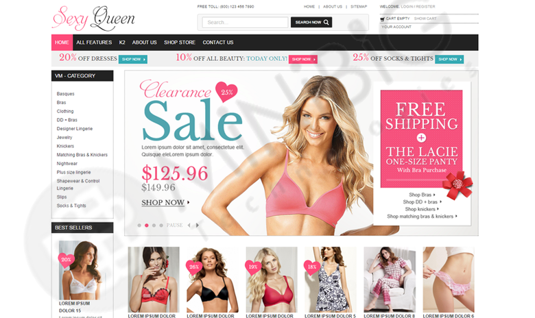 E-Commerce lingerie website