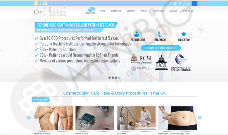 Skin care website