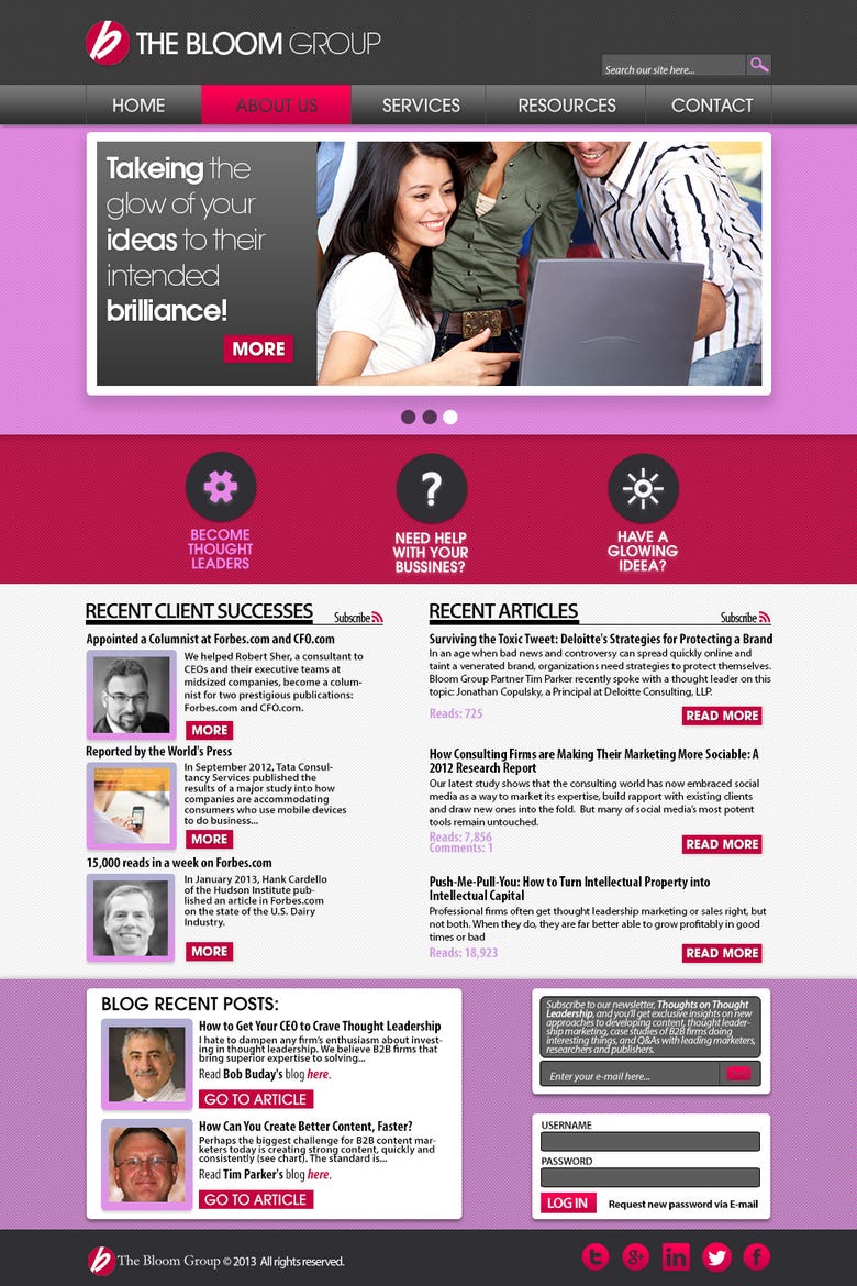 Web Front Page Template #2