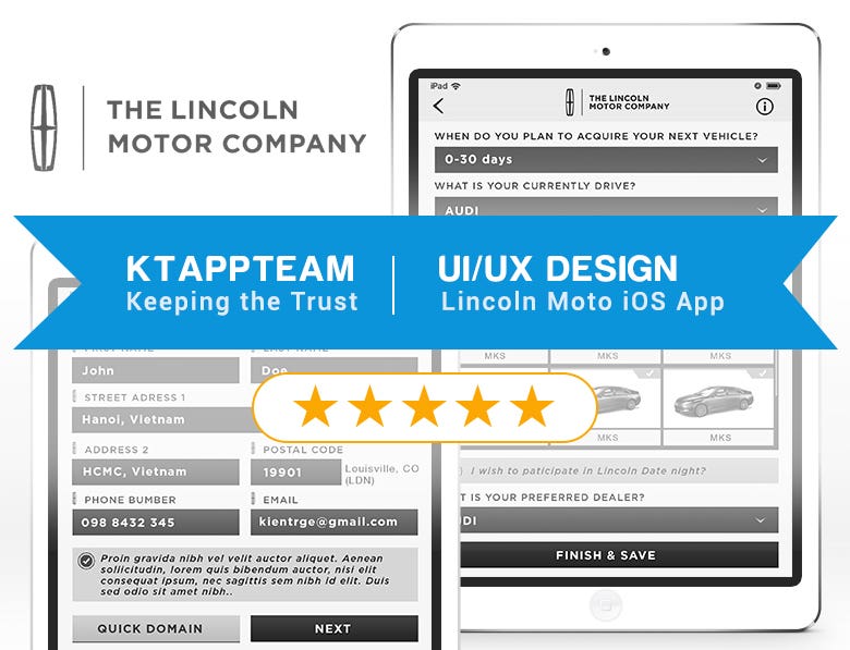 Winning the contest: UI/UX Design for Lincoln Moto iOS App