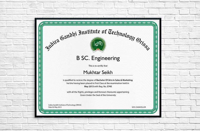 Certificates design