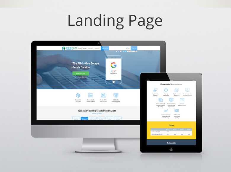 Landing page re-design