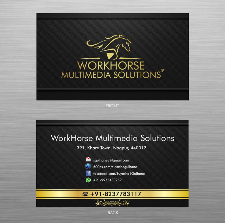 BUSINESS CARD of WorkHorse Multimedia Solutions