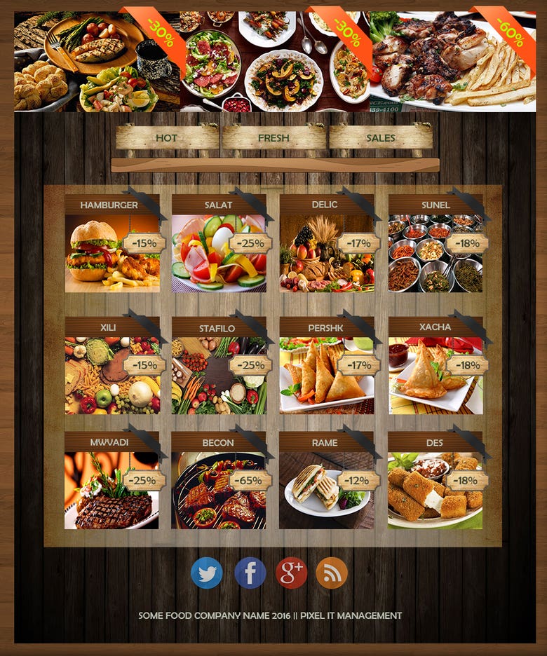 Food ADvertiser Website/App Design