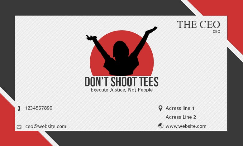 Busines Card & Logo for DontShootTees Company