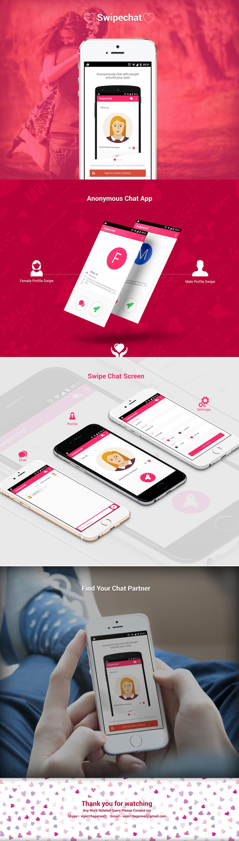 Swipechat App Design