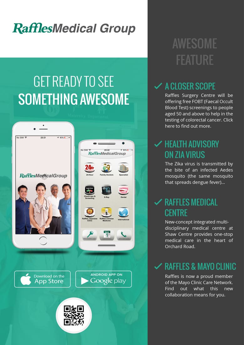 Raffles Medical Group - iOS & Android App